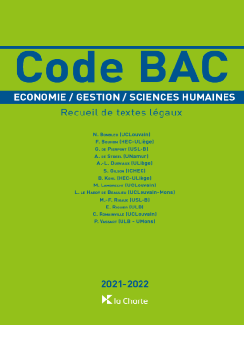 Code BAC - Economie / Gestion / Science humaines 2021-22