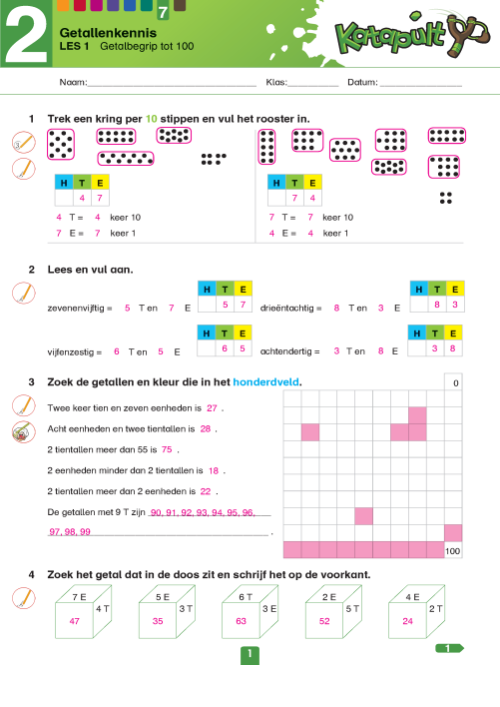 Katapult 2 - correctiesleutel werkboek target 7