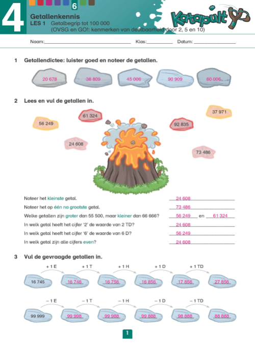 Katapult 4 - correctiesleutel werkboek target 6