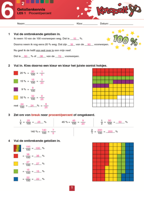 Katapult 6 - correctiesleutel werkboek target 2