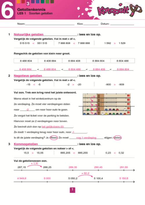 Katapult 6 - correctiesleutel werkboek target 3