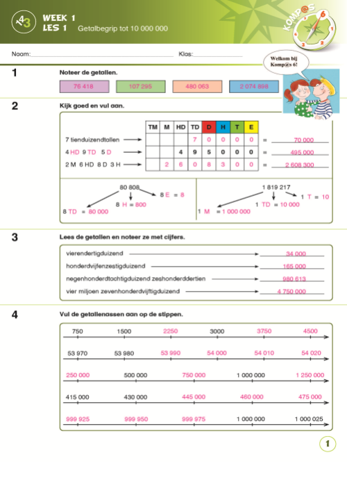 Komp@s 6 - correctiesleutel werkboek 1