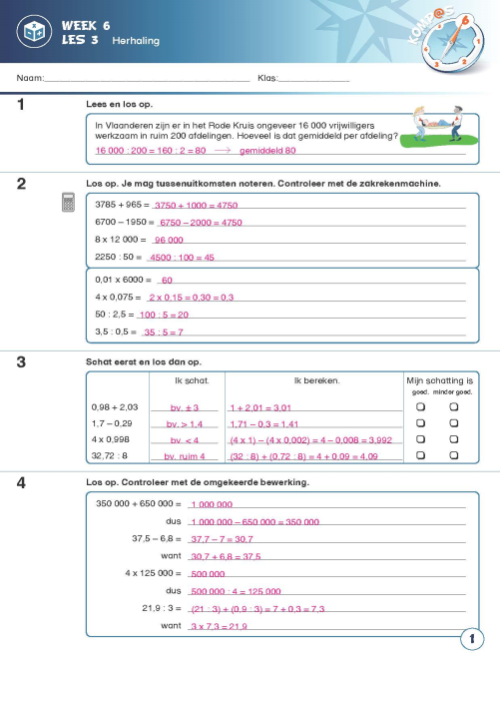 Komp@s 6 - correctiesleutel werkboek 2