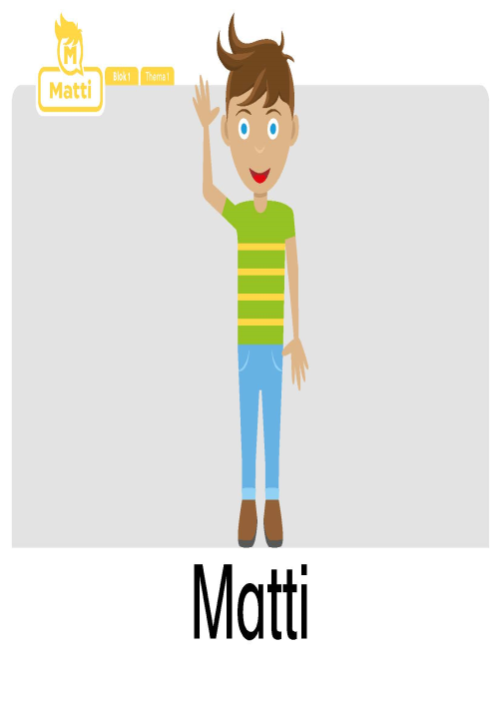 Matti en Mona - woordkaarten 1-3