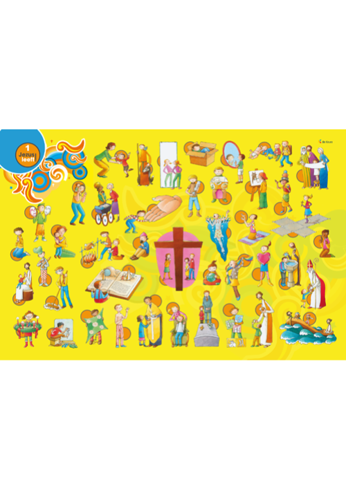 Jezus leeft 1 - muurplaat (figurenplaat + figuren)