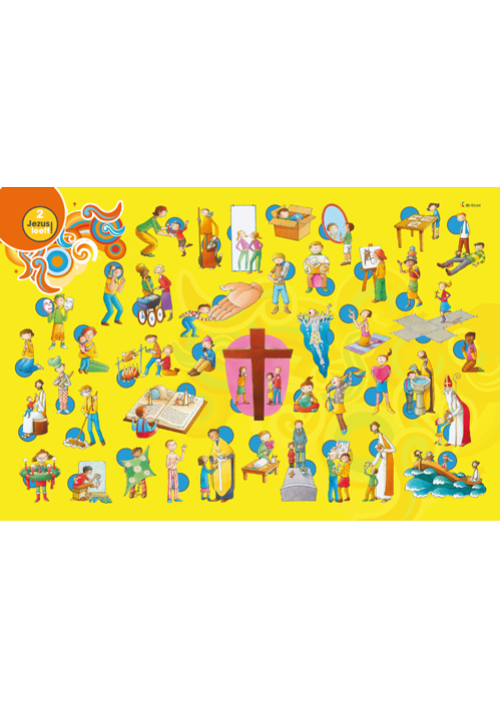 Jezus leeft 2 - muurplaat (figurenplaat + figuren)