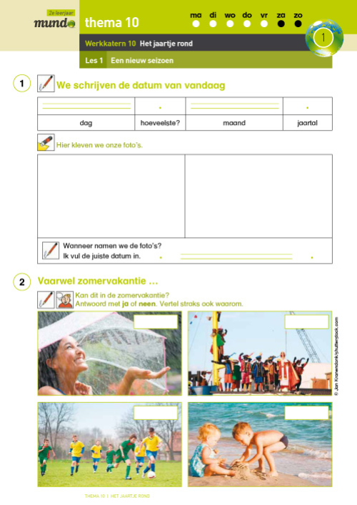 Mundo 2 - werkkatern 10: Het jaartje rond
