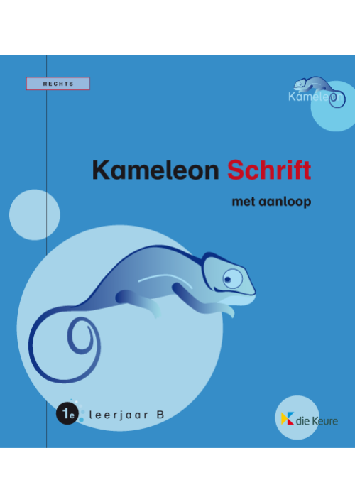 Kameleon schrift 1B rechts - met aanloop