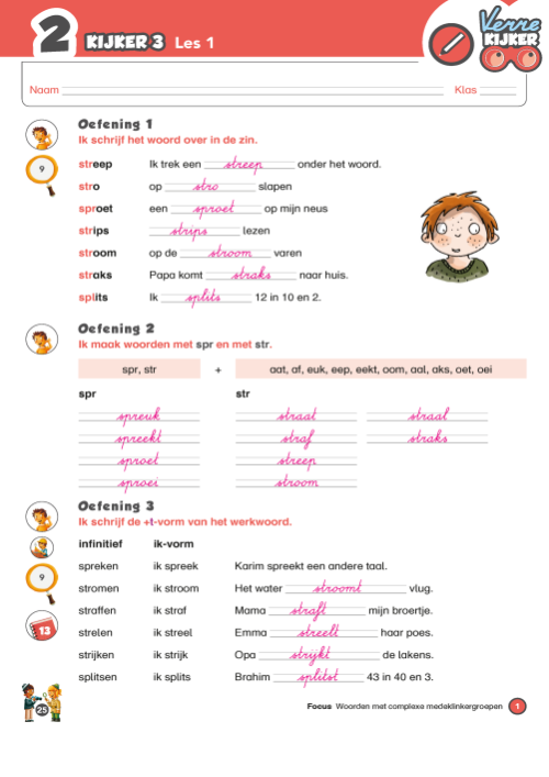 Verrekijker 2 spelling - correctiesleutel werkboek kijker 3 en 4