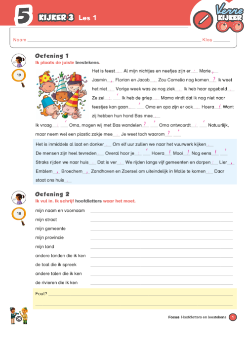 Verrekijker 5 spelling - correctiesleutel werkboek kijker 3 en 4