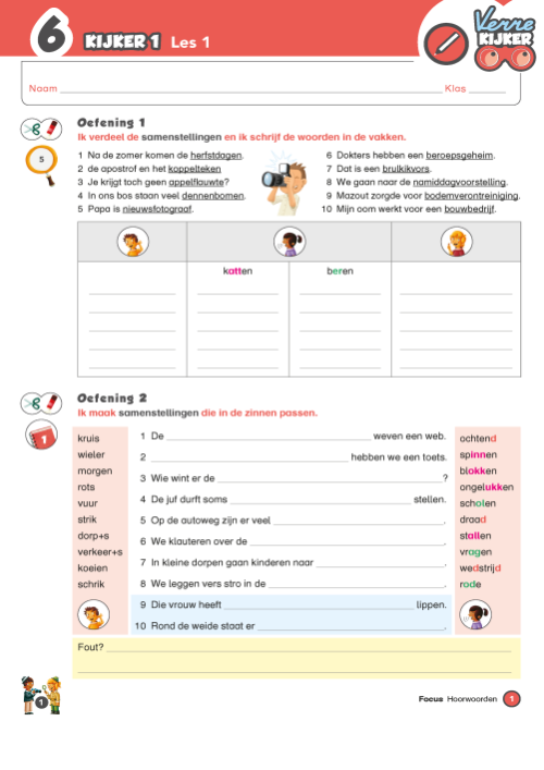 Verrekijker 6 spelling - werkboek kijker 1 en 2
