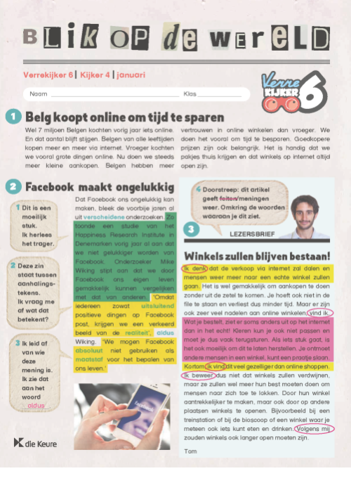Verrekijker 6 taal - correctiesleutel werkboek kijker 4 (2020)
